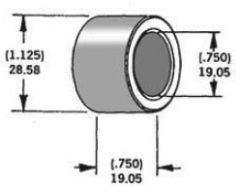 Harddrive Axle Spacer Zinc 43654-86a 3/4"x0.75"