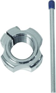 Modquad Axle Locking Nut - Double (silver)  Silver