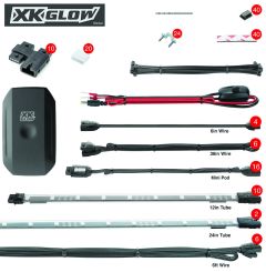 Xk Glow Xkchrome App Controlled Standard Led Light Kit  Chrome