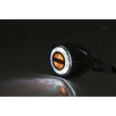 Highsider Rocket Bullet Ts/pos Light Led Alloy Tinted Chrome Pair