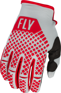 Fly Racing Youth Kinetic Gloves Red/grey Ym