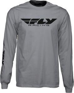 Fly Racing Fly Corporate L/s Tee Grey Md Medium Grey