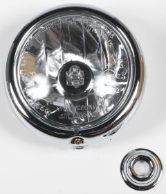 National Cycle Light Assembly Chrome Shell Halogen H3 Bulb