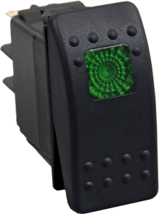 Open Trail Lighted Rocker Switch Green