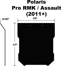 Pdp Snowflap  Polaris Pro Rmk/assault/axys 2011+  Acid Concrete