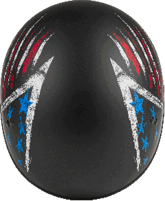 Gmax Hh-65 Half Helmet Bravery Matte Black/red/white/blue 2x