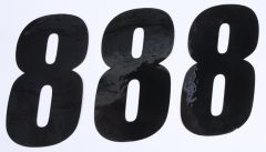 D-cor Number 8 Black 6" 3/pk