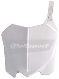 Polisport Front Number Plate White