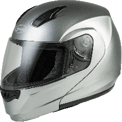 Gmax Md-04 Modular Helmet Metallic Silver Xs