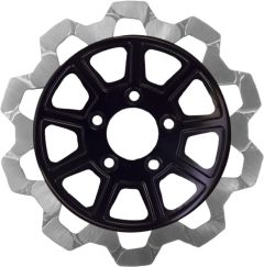 Lyndall Brakes 9 Spoke Rotor Front Blk/sil Bow Tie 11.5"