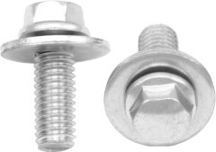 8mm Hex Head Flange Bolt 6x1.0x16mm W/16mm Washer 10/pk  Acid Concrete