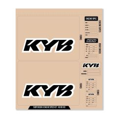 D-cor Kyb Decal Kit Black Kyb Fork/shock/eng Spec