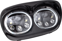 Letric Lighting Co Led Headlight Blk/blk Halo Fltr `98-13