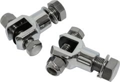 Harddrive Footpeg Clevis Mounts Chrome 3/8"-24 Thread