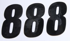 D-cor Number 8 Black 4" 3/pk