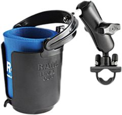 Ram Self-leveling Cup Holder & Cozy W/zinc Coated U-bolt Base