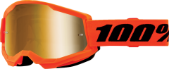 100% Strata 2 Junior Goggle Neon Orange Mirror Gold Lens