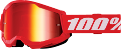 100% Strata 2 Junior Goggle Red Mirror Red Lens