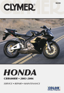 Clymer Repair Manual Honda Cbr600rr