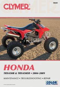 Clymer Repair Manual Honda 450r