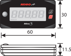 Koso Honda Grom Mini 3 Cylinder Head Temperature Meter