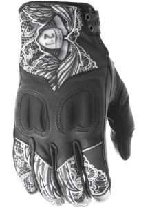 Highway 21 Women's Vixen Gloves Black/white Lace 2x