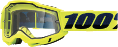 100% Accuri 2 Enduro Moto Goggle Fluo Yellow Clear Lens