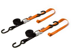 Powertye Tie-down Cam S-hook Soft-tye 1"x6' Black/ktmorange Pair