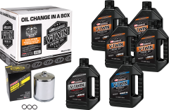 Maxima V-twin Oil Change Kit Mineral Evo  Chrome Filter