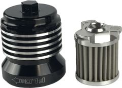 Pcracing Flo Reusuable Oil Filter Black/polished Fins