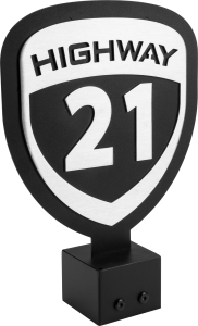 Highway 21 Helmet Tree Header Sign