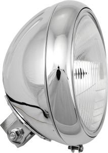 Harddrive 7" Headlight 60/55w Grooved Shell Chrome