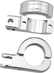 Harddrive Footpeg Mount Clamps 1.5" Bar Chrome