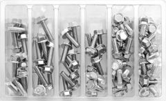 Bolt M6 10mm Hex Flange Bolt Assortment 80 Piece Kit