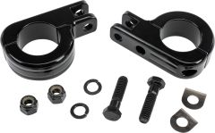 Harddrive Footpeg Mount Clamps 1.5" Bar Black