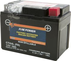 Fire Power Battery Ctx4l/ct4l Sealed Factory Activated