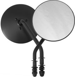 Harddrive 4" Round Mirror Black Right Side