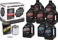 Maxima V-twin Oil Change Kit Syn M8 Chrome Filter