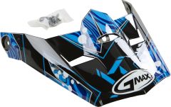 Gmax Visor W/screws Hooper Mx-46y Black/blue Ys-yl  Acid Concrete