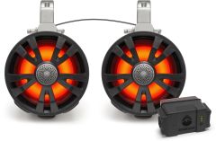 Ecoxgear 2-pack Black 8' Speakers One Amplified + Battery One No