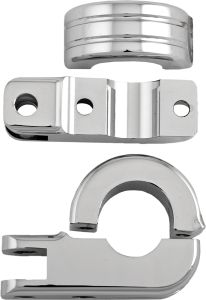 Harddrive Footpeg Mount Clamps 1.25" Bar Chrome