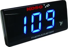 Koso Super Slim Temperature Gauge Blue Display