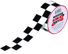 Isc Black & White Straight Checker Board Tape 2"x45'