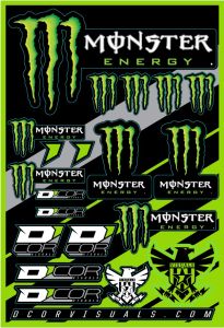 D-cor Monster Energy Decal Sheet