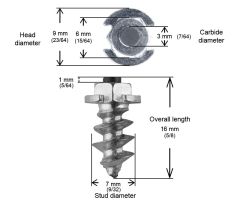 Igrip 15mm Shoulder Screw Studs Qty 200