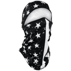 Zan Sportflex Series Convertible Balaclava Black & White Flag