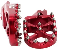 Flo Motorsports Pro Series Foot Pegs Red Kawasaki/hon