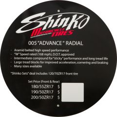 Shinko Tire Display Sign 005 Advance