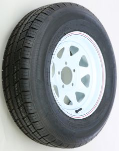 Awc Trailer Tire & 8 Spoke Steel Wheel Assembly