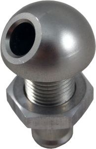 Blowsion Billet Thru-hull Water Fitting Natural 3/8" 45 Deg.  Acid Concrete